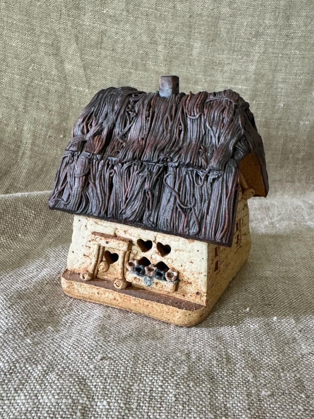 Vintage Windy Meadows Pottery Candle House Handcrafted